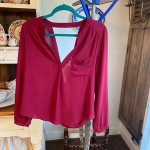 Astr Burgundy Blouse Size M